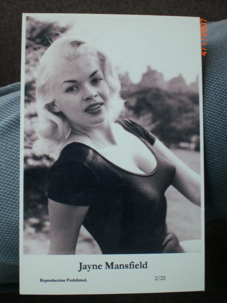 kaart Jane Mansfield, Ophalen of Verzenden, 1980 tot heden, Ongelopen, Sterren en Beroemdheden