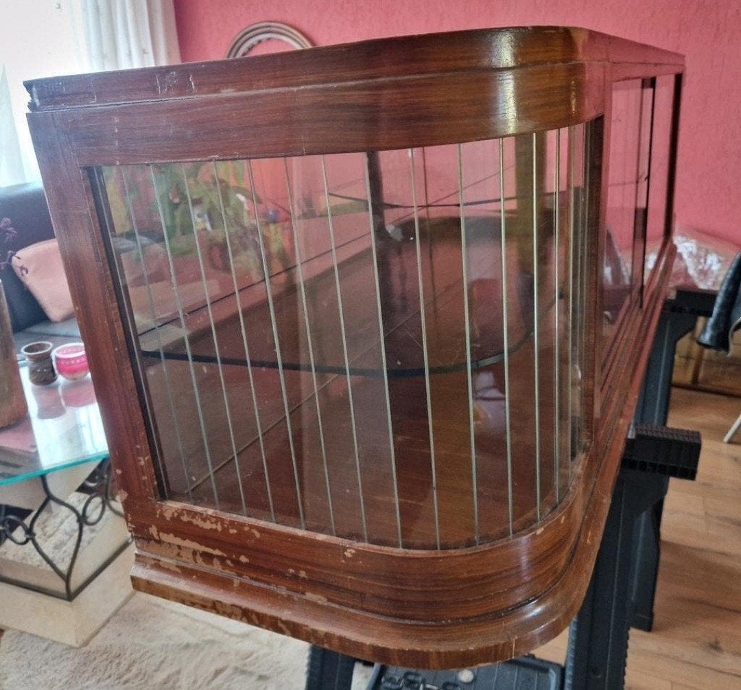 Unieke vintage vitrinekast uit de jaren '50, Gebruikt, Ntp, Minder dan 100 cm, Ntp