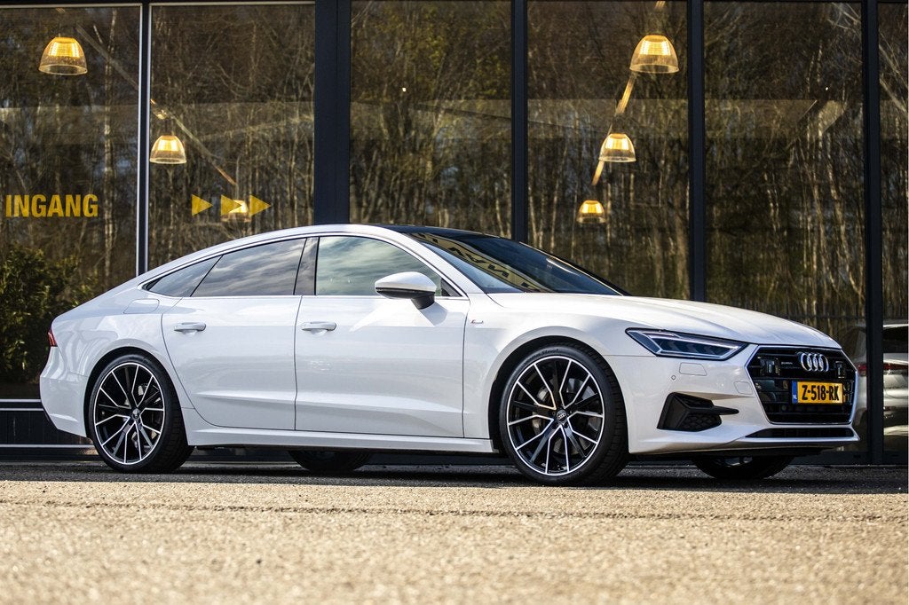 Audi A7 Sportback 50 TFSI e quattro Pro Line S (bj 2020), Auto's, Audi, Gebruikt, Euro 6, Wit, Bedrijf