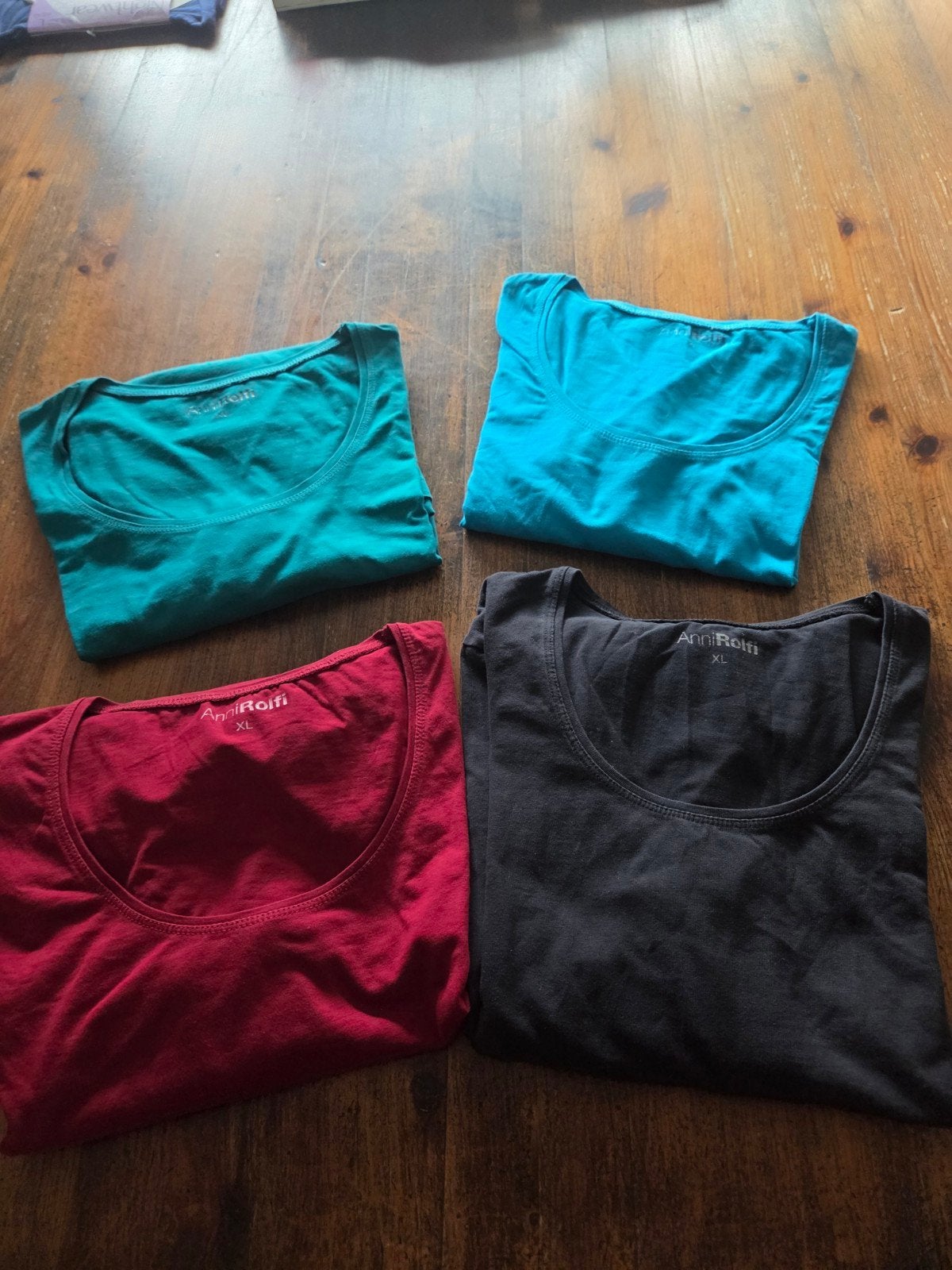 Anni Rolfi Longsleeve T-shirts (4 stuks), Kleding | Dames, Maat 46/48 (XL) of groter, Zo goed als nieuw, Lange mouw, Rood