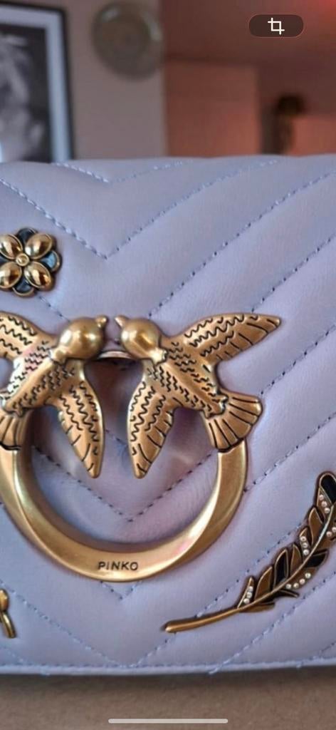Pinko handtas grijs/lila - Zo goed als nieuw!, Sieraden, Tassen en Uiterlijk, Ophalen of Verzenden, Zo goed als nieuw, Grijs, Handtas