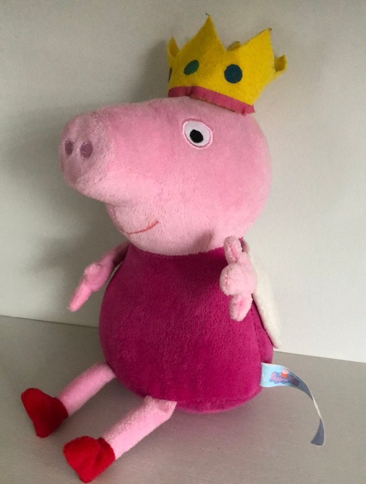 Peppa pig knuffel met kroontje, Ophalen of Verzenden, Overige typen