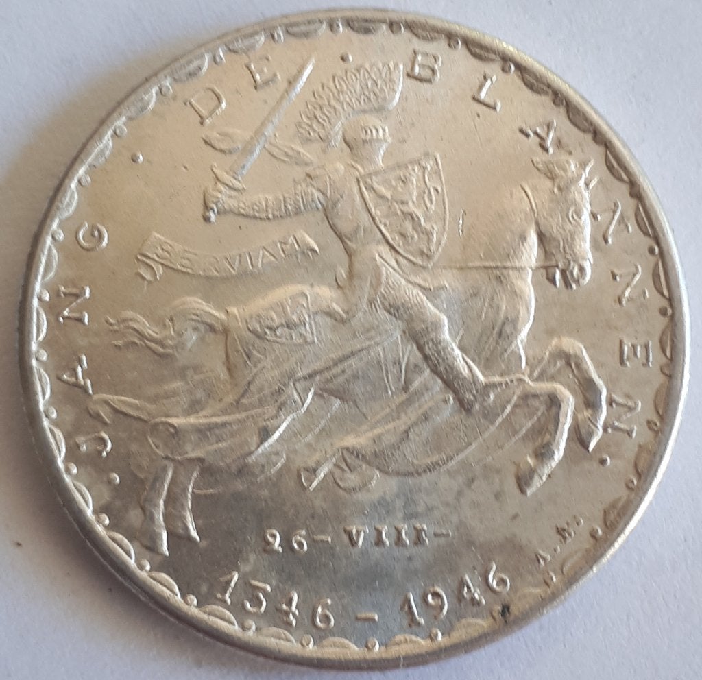 LUXEMBOURG 20 FRANCS 1946 KM 47 Br. UNC, Ophalen of Verzenden, Overige landen, Losse munt, Zilver