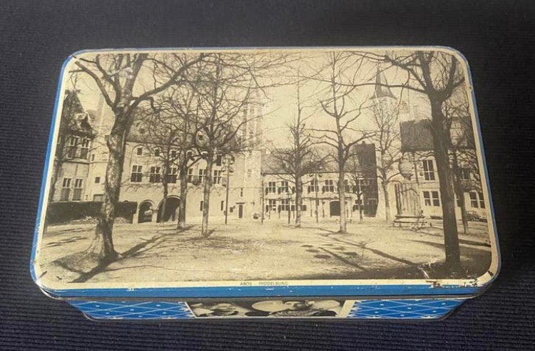 Rechthoekig blik met afbeeldingen van Middelburg., Verzamelen, Blikken, Ophalen of Verzenden, Gebruikt, Overige, Overige merken