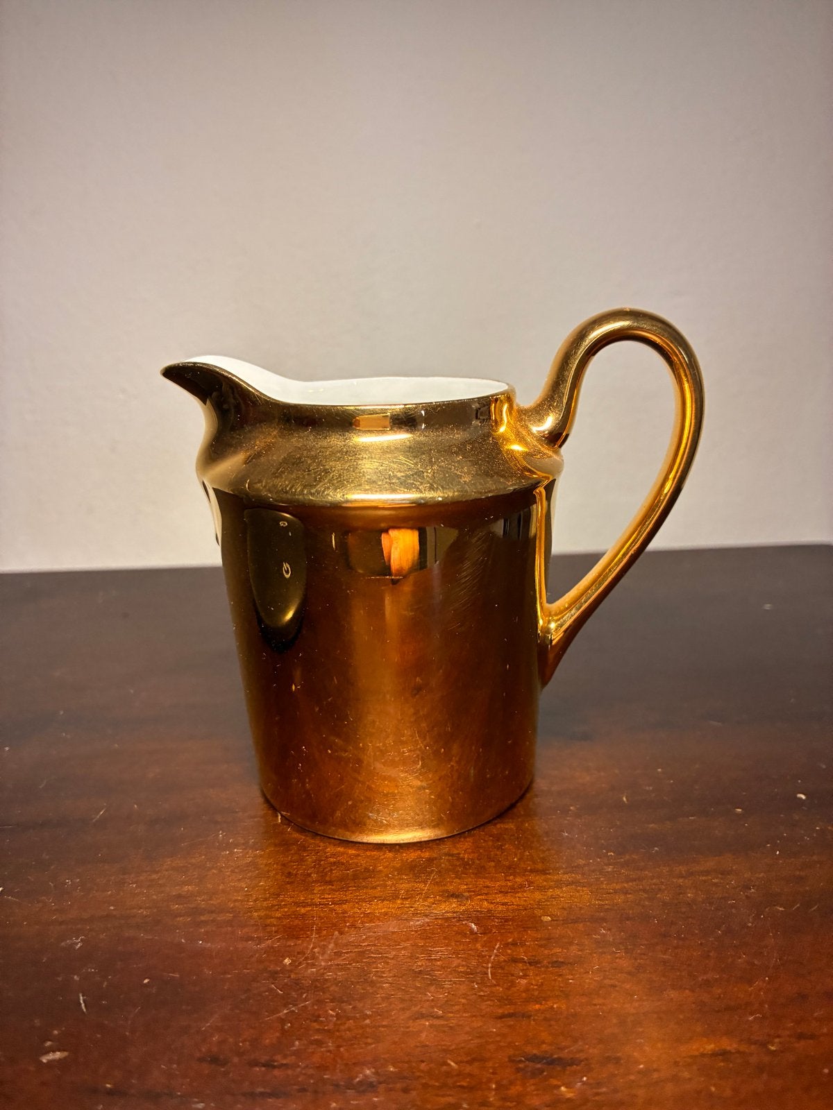 Antieke Porcelaine de Paris Melkkan - Goudkleurig, Antiek en Kunst, Ophalen of Verzenden