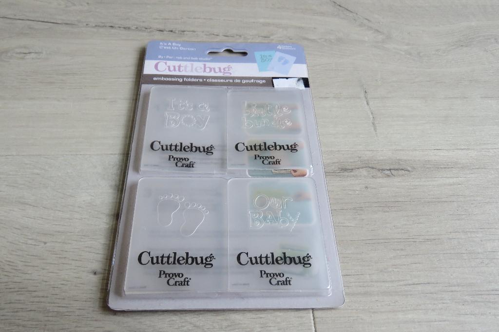 Cuttlebug Embossing Folders - It's a Boy, Hobby en Vrije tijd, Kaarten | Zelf maken, Zo goed als nieuw, Pons of Mal, Kind, Ophalen
