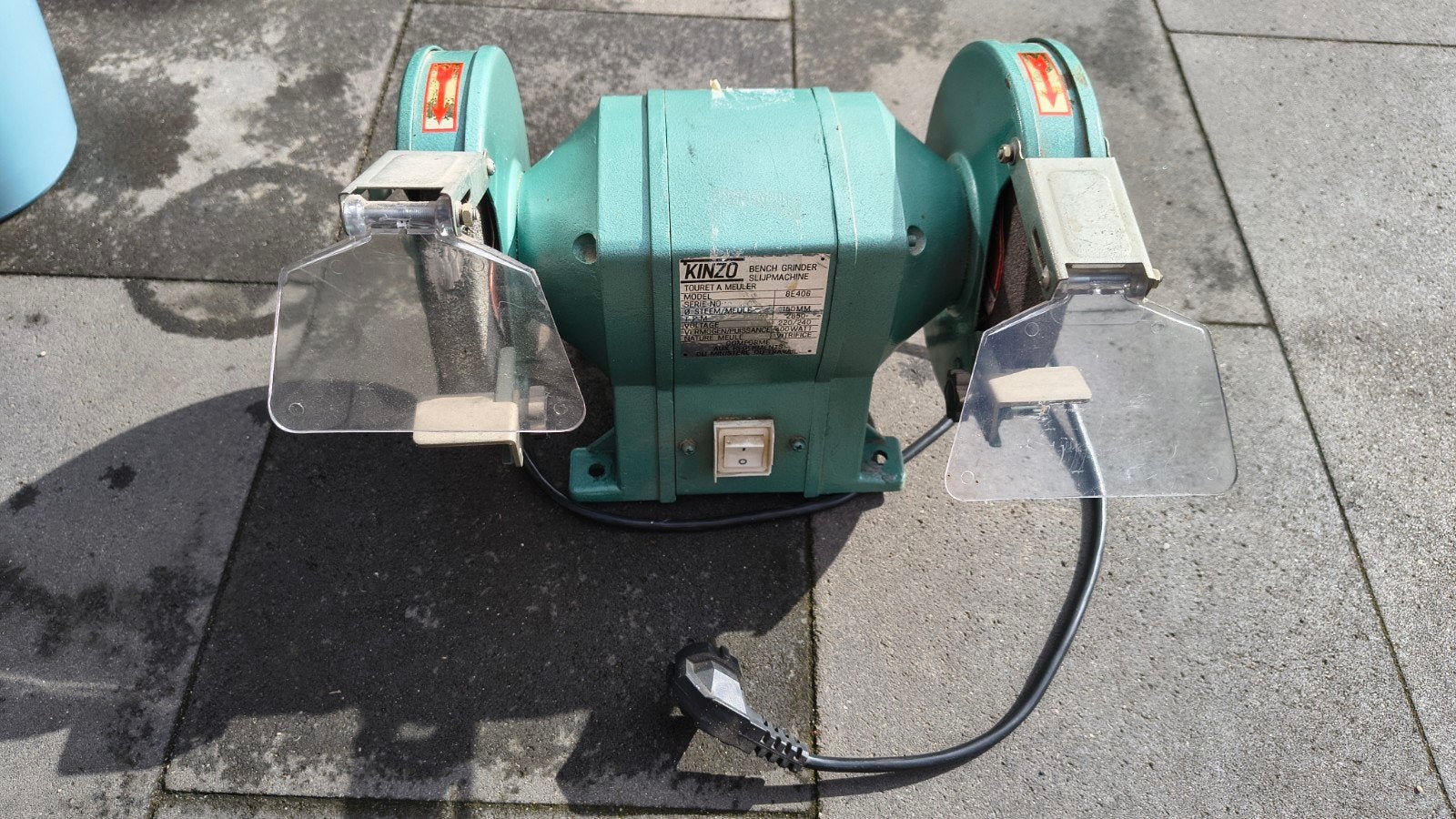 Kinzo Bankslijpmachine 400W - Gebruikt, Doe-het-zelf en Verbouw, Ophalen, Gebruikt, Minder dan 700 watt, Werkbankslijpmachine