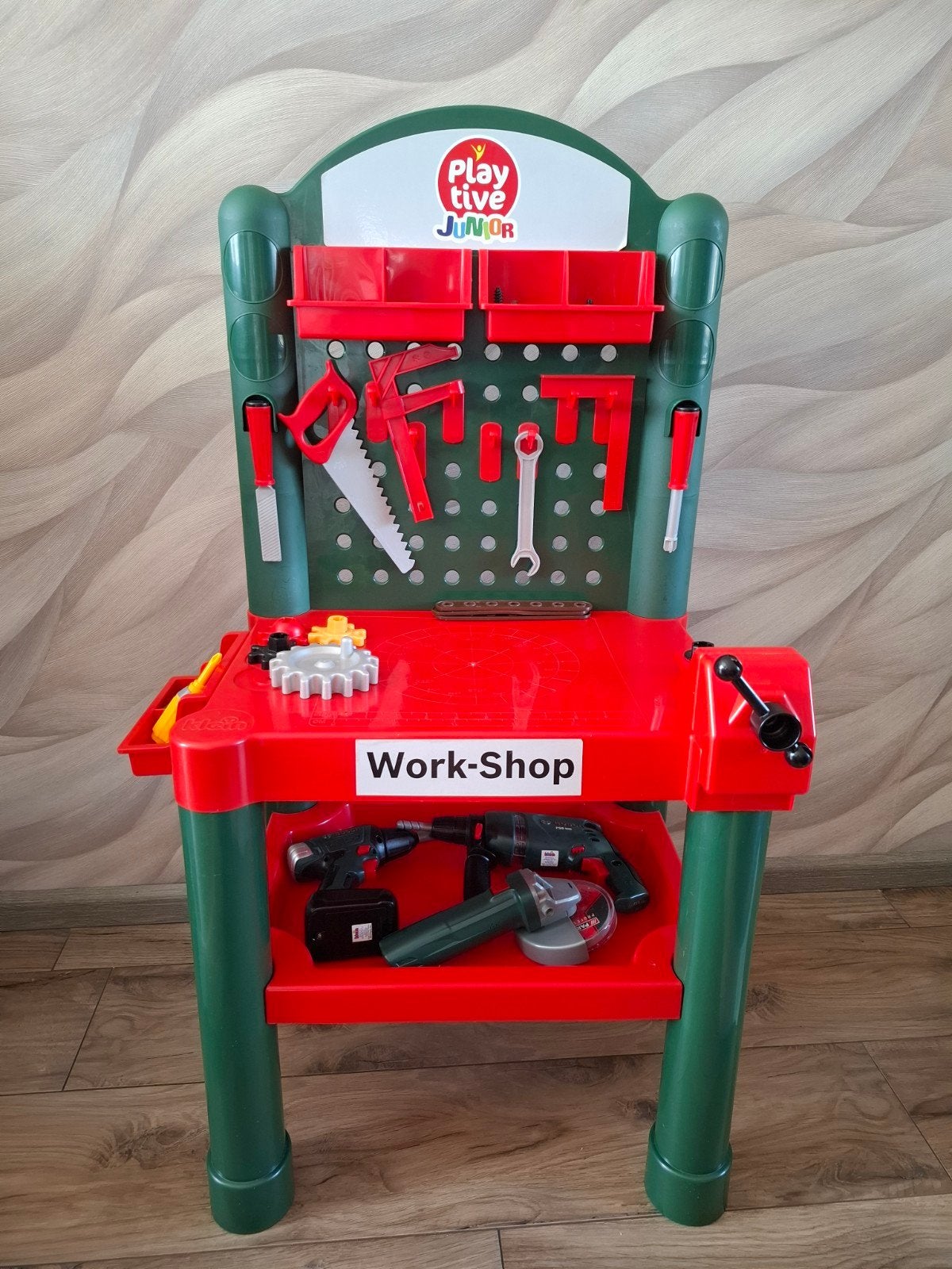 werkbank met accessoires, Kinderen en Baby's, Speelgoed | Speeltafels, Ophalen, Zo goed als nieuw
