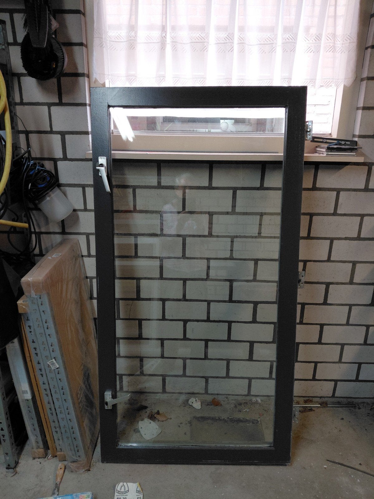 hardhouten raam 80x160 cm, dubbel glas, Gevelraam of Ruit, 80 tot 120 cm, 120 tot 160 cm, Ophalen of Verzenden