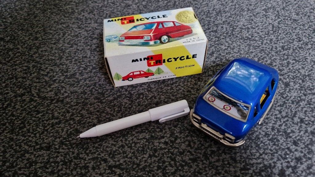 Blikken driewielautootje met frictieaandrijving, Ophalen of Verzenden