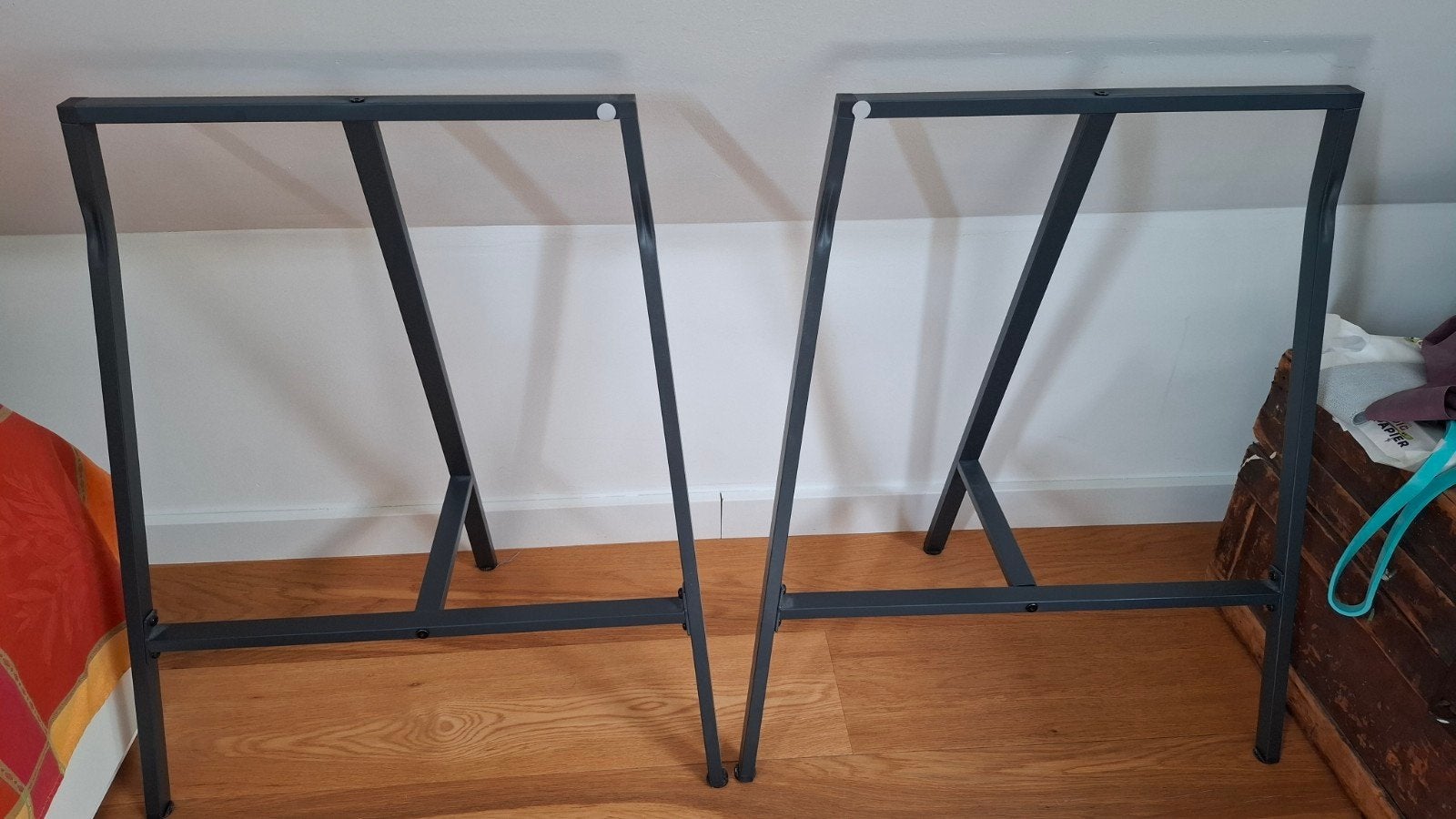 2 IKEA schragen, grijs, Ophalen, Tafelpoot, 50 tot 100 cm, 50 tot 100 cm