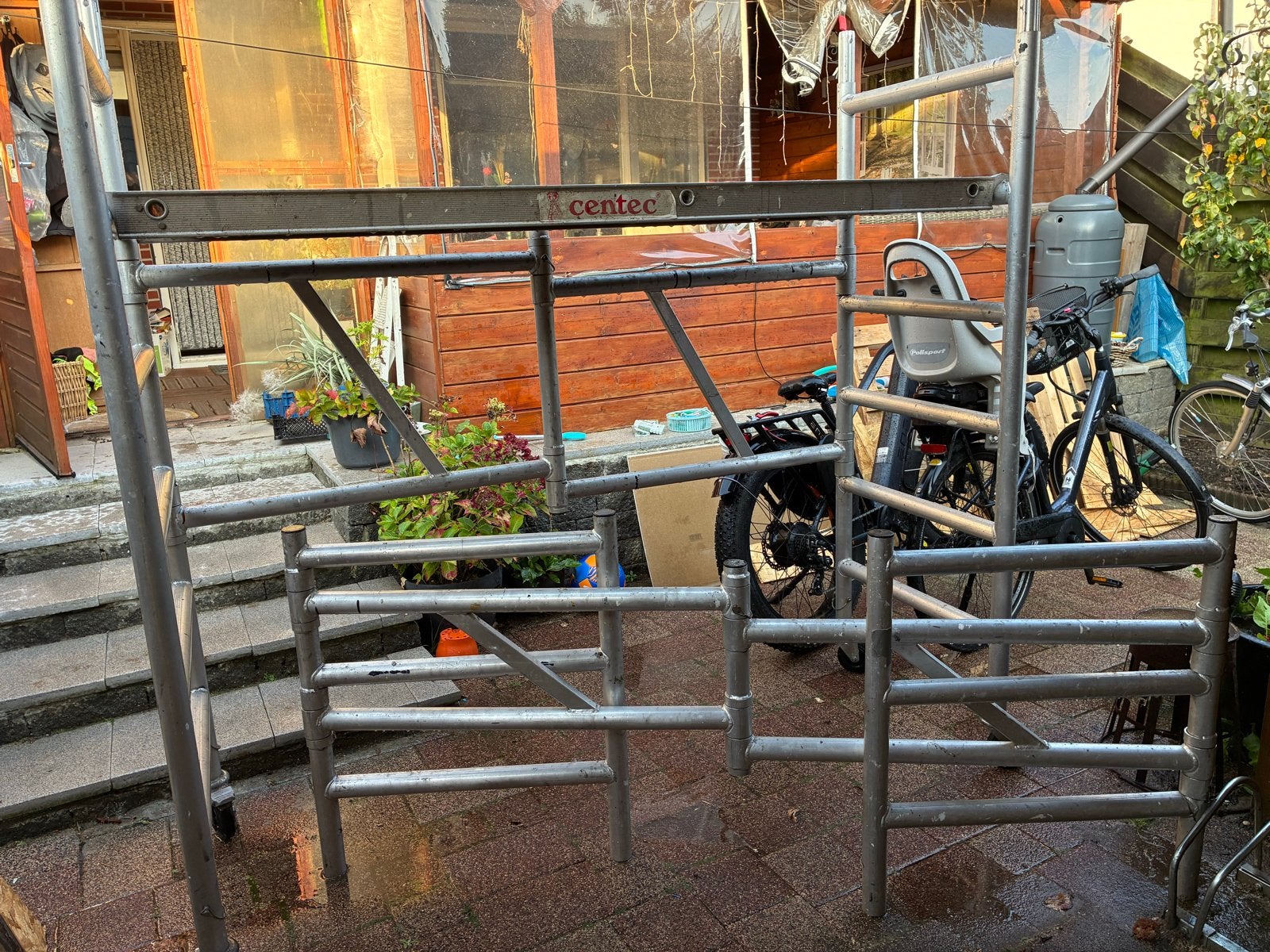 Centec aluminium kamersteiger - 2,5 meter, Doe-het-zelf en Verbouw, Ophalen, Gebruikt, Rolsteiger of Kamersteiger, 2 tot 5 meter