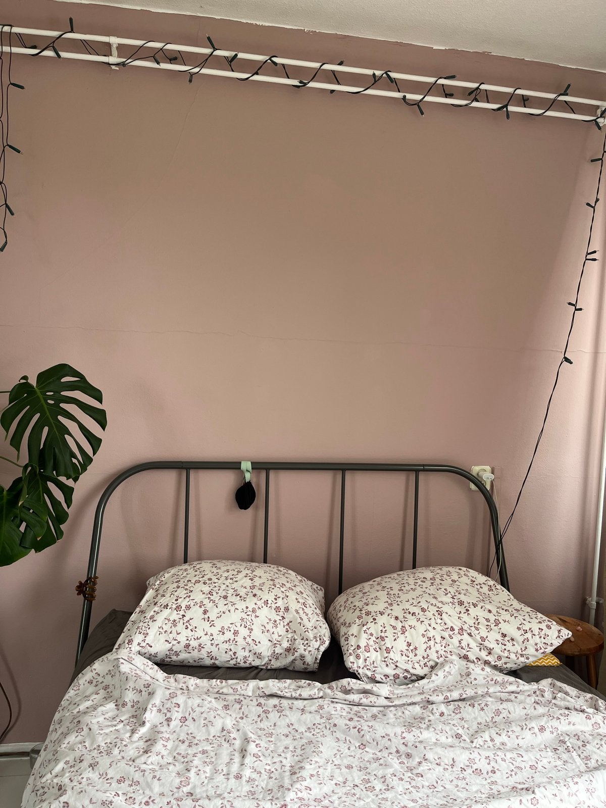IKEA KOPARDAL Tweepersoonsbed - Grijs Metaal, Ophalen, Gebruikt, Tweepersoons, 140 cm