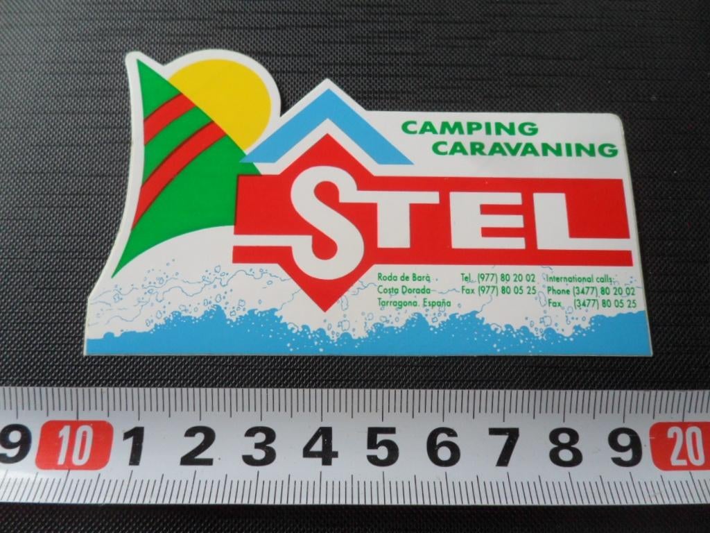 sticker Spanje STEL Camping Caravaning  GJ080, Ophalen, Zo goed als nieuw