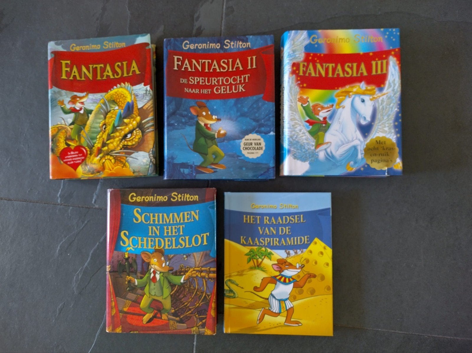 Geronimo Stilton boeken 5 stuks, Ophalen, Zo goed als nieuw, Fictie algemeen