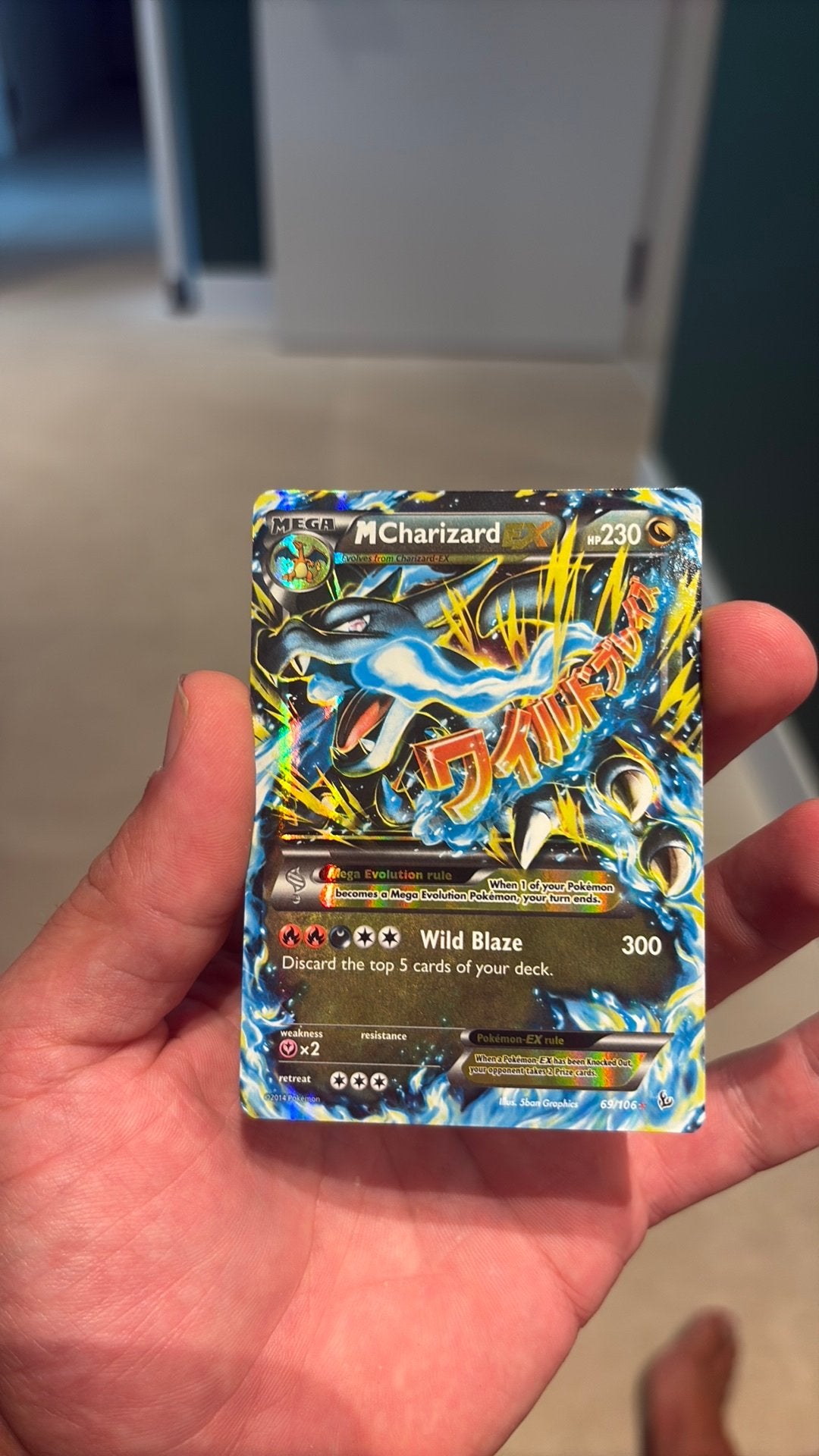 Pokémon M Charizard EX 69/106 Flashfire – Near Mint, Hobby en Vrije tijd, Verzamelkaartspellen | Pokémon, Ophalen of Verzenden