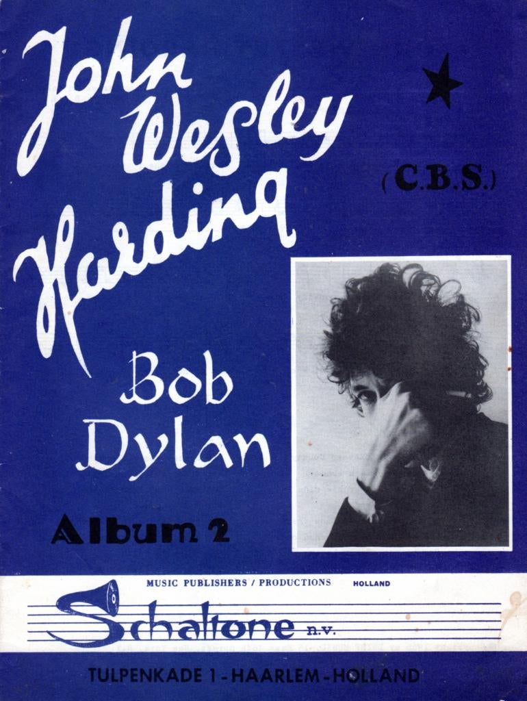 John Wesley Harding, teksten en muziek (CBS), Bob Dylan, Gelezen, Bob Dylan, Ophalen of Verzenden, Overige onderwerpen