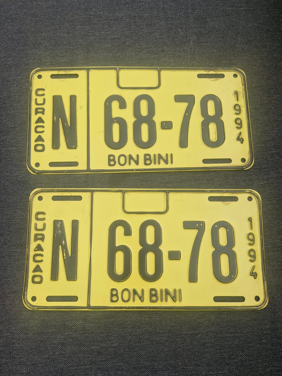 Kentekenplaat SET Curacao nummerborden nummerplaten Curaçao, Verzenden, Gebruikt, Auto's