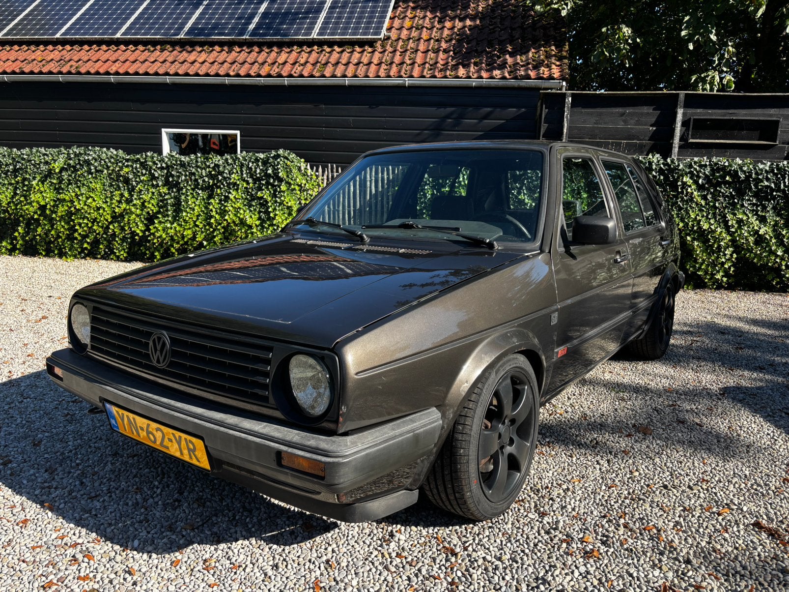 Volkswagen Golf 2.8 VR6 GTI 128kw U9 1990 Bruin, Auto's, Voorwielaandrijving, Zwart, Origineel Nederlands, 1200 kg