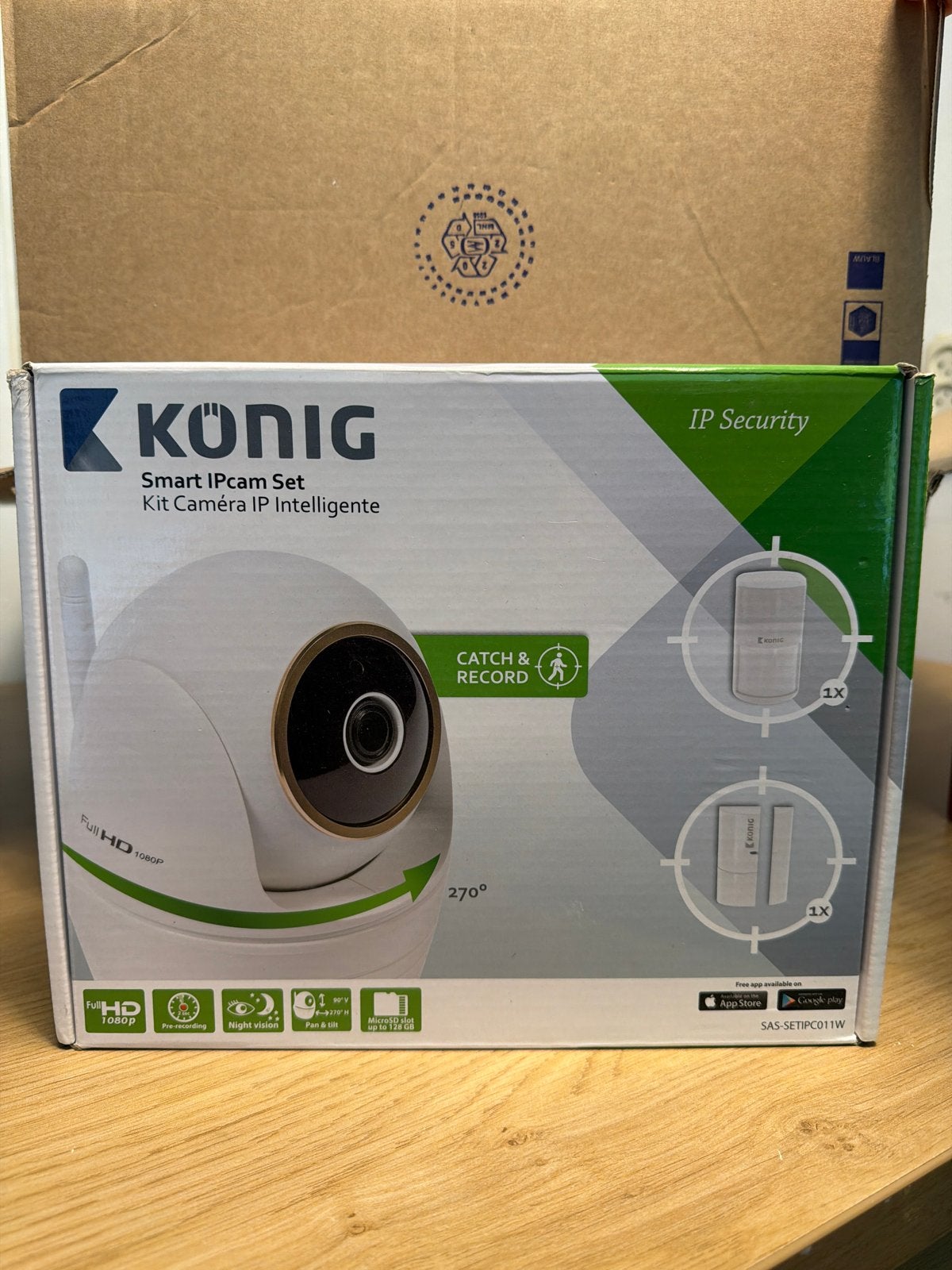 König Smart IPcam Set - Beveiligingscamera met sensoren, Ophalen of Verzenden, Nieuw, Binnencamera