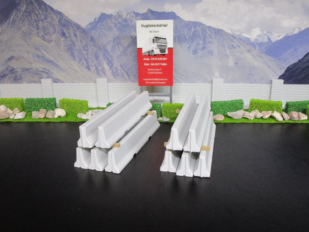 lading 3d print beton bariers eigen fabricaat ex oplegger