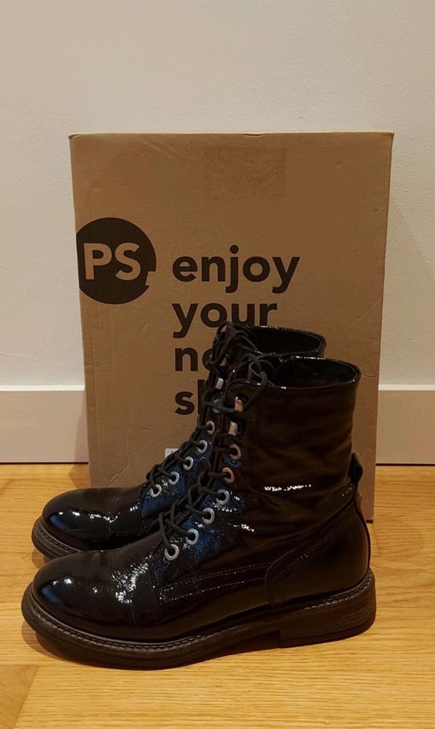 Als Nieuw! 1 keer gedragen! Poelman veterboots Maat: 39, Kleding | Dames, Schoenen, Ophalen of Verzenden, Zo goed als nieuw, Zwart
