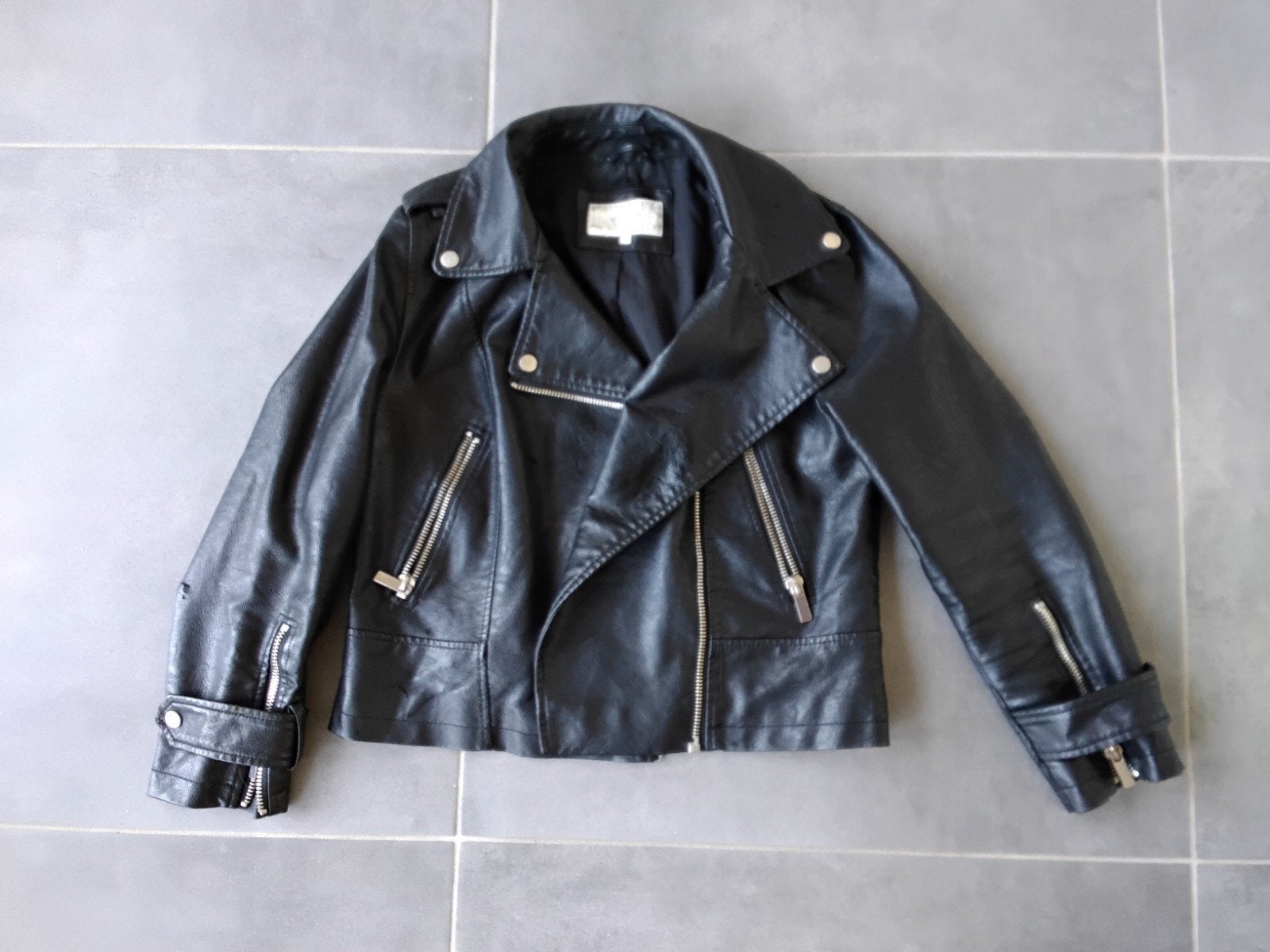 Zwart bikerjack Vila maat 40, Maat 38/40 (M), Zwart, Vila, Ophalen of Verzenden