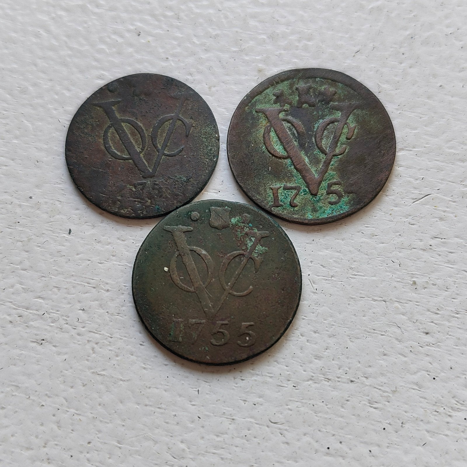 VOC duiten Holland 1750 - Zeeland 1754 - Utrecht 1755, Ophalen of Verzenden, Vóór koninkrijk