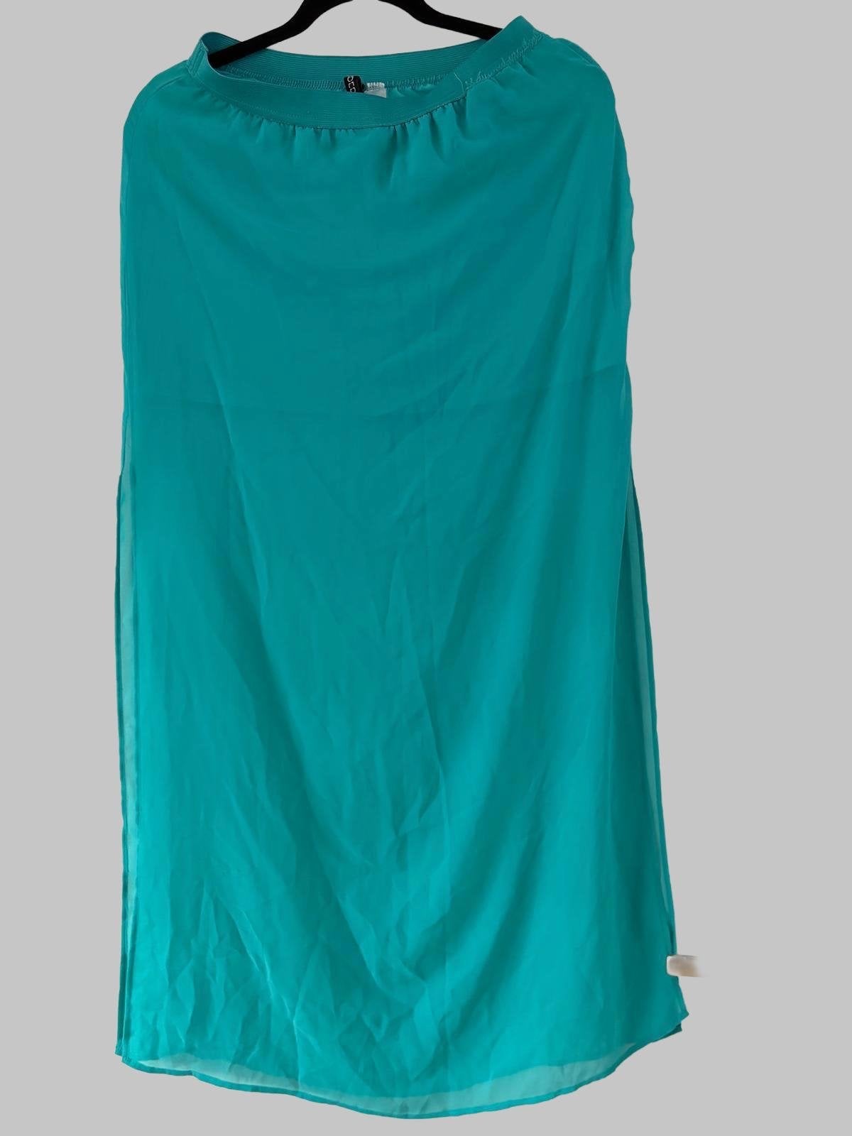 H&M Divided Lange Turquoise Rok Maat 36 (S), Overige kleuren, Verzenden, Zo goed als nieuw, Maat 36 (S)