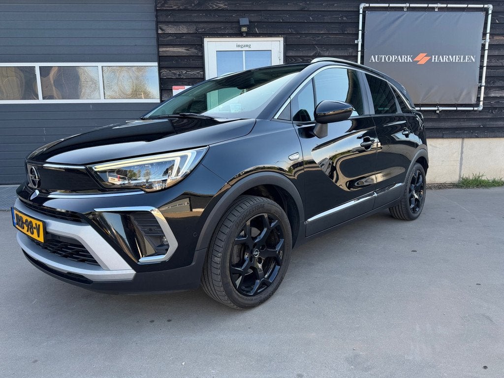 Opel Crossland 1.2 Turbo GS Line Dak Automaat 360 Camera, Auto's, Opel, 840 kg, Gebruikt, 1199 cc, Zwart