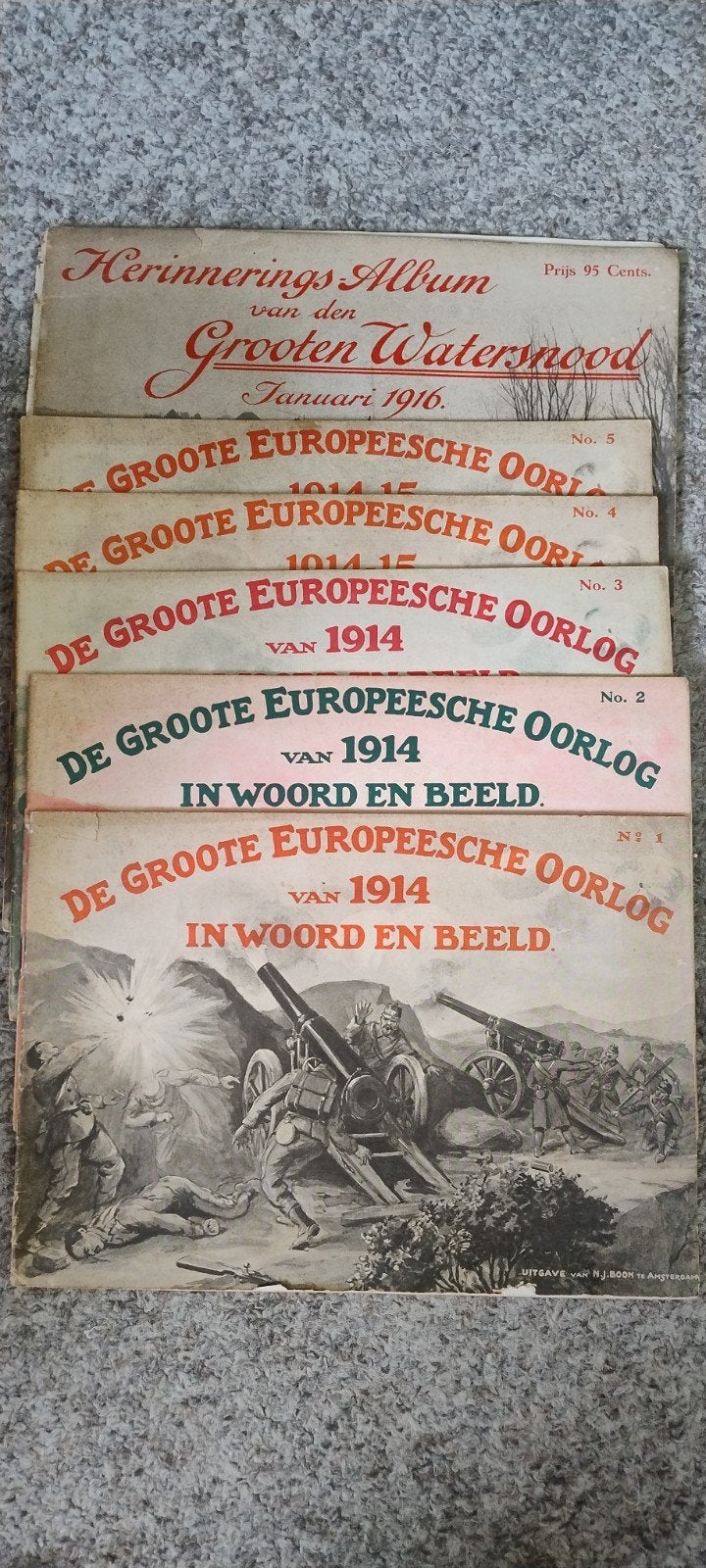 De Groote Europeesche Oorlog 1914-1915 (5 delen), Ophalen of Verzenden, Tweede Wereldoorlog, Gelezen, Algemeen