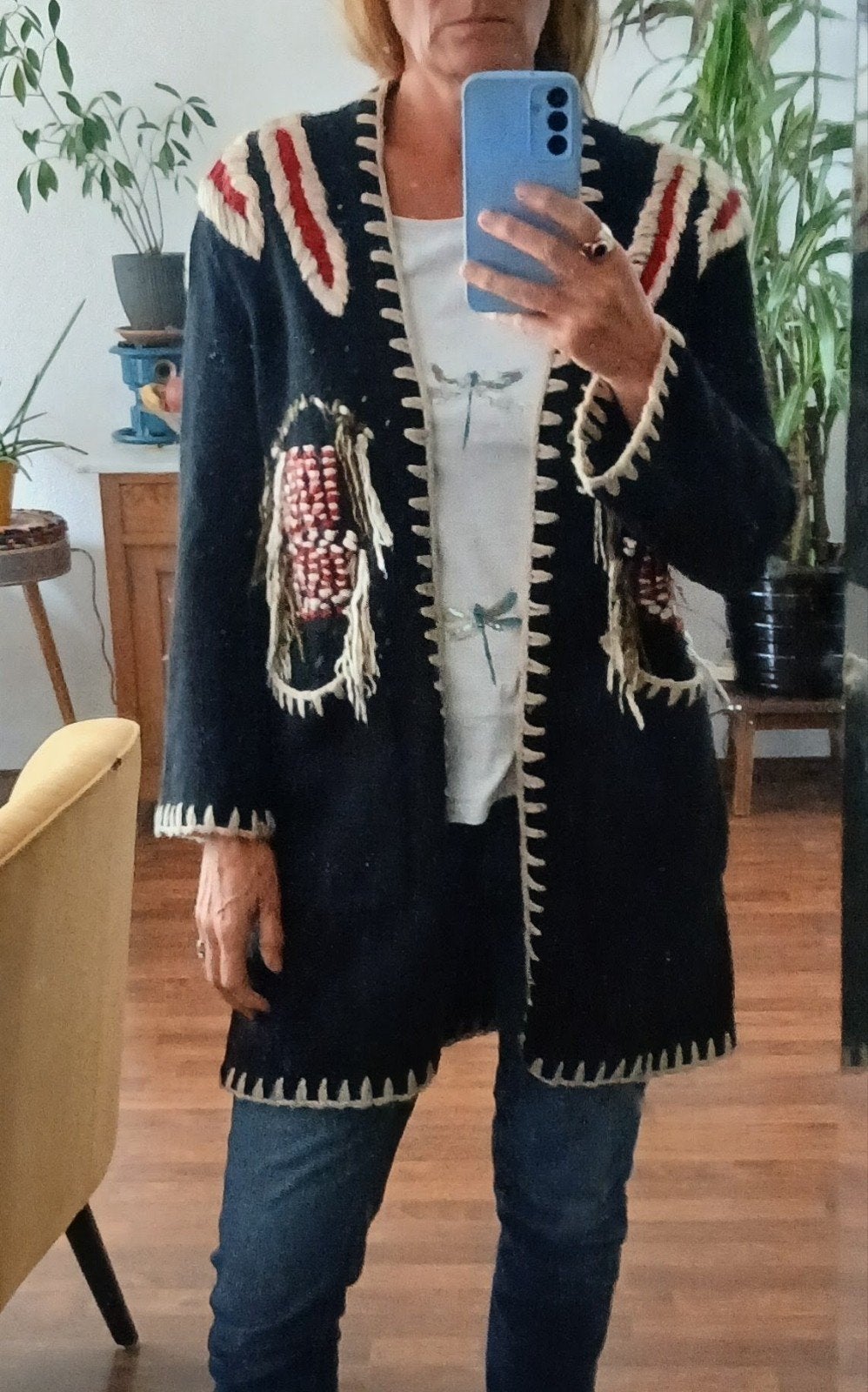 Zara Knit vest met borduursels en franjes, Maat 38/40 (M), Zwart, Ophalen of Verzenden, Zo goed als nieuw