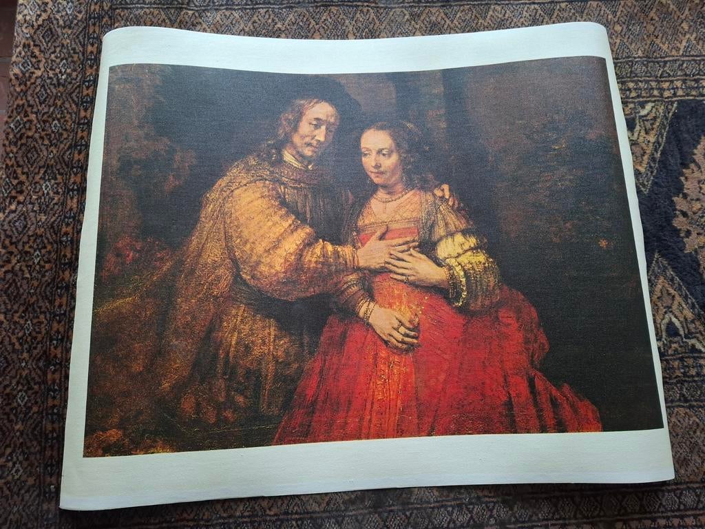 Rembrandt's 'Het Joodse Bruidje' - Kunstprint, Antiek en Kunst, Kunst | Schilderijen | Klassiek, Ophalen of Verzenden