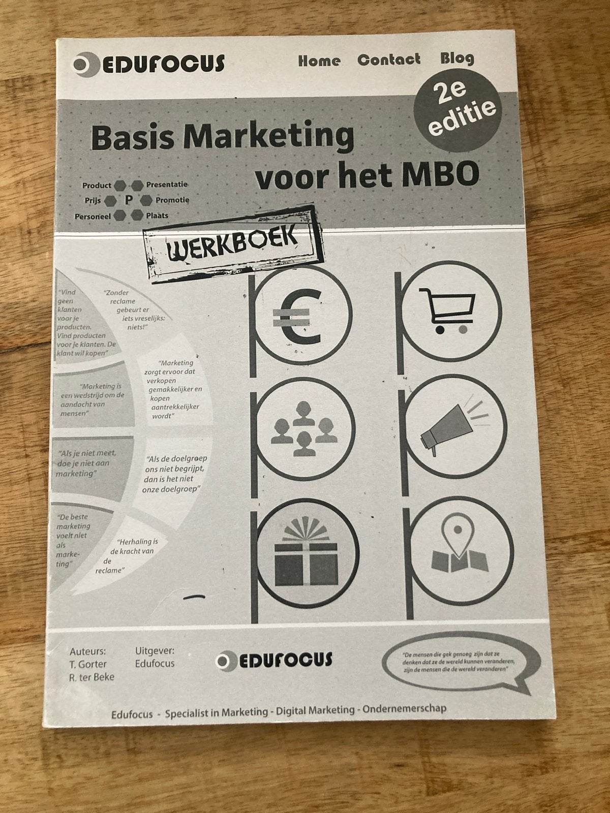 Basis Marketing voor het MBO - Werkboek (2e editie), Ophalen of Verzenden, Gamma, Zo goed als nieuw, MBO