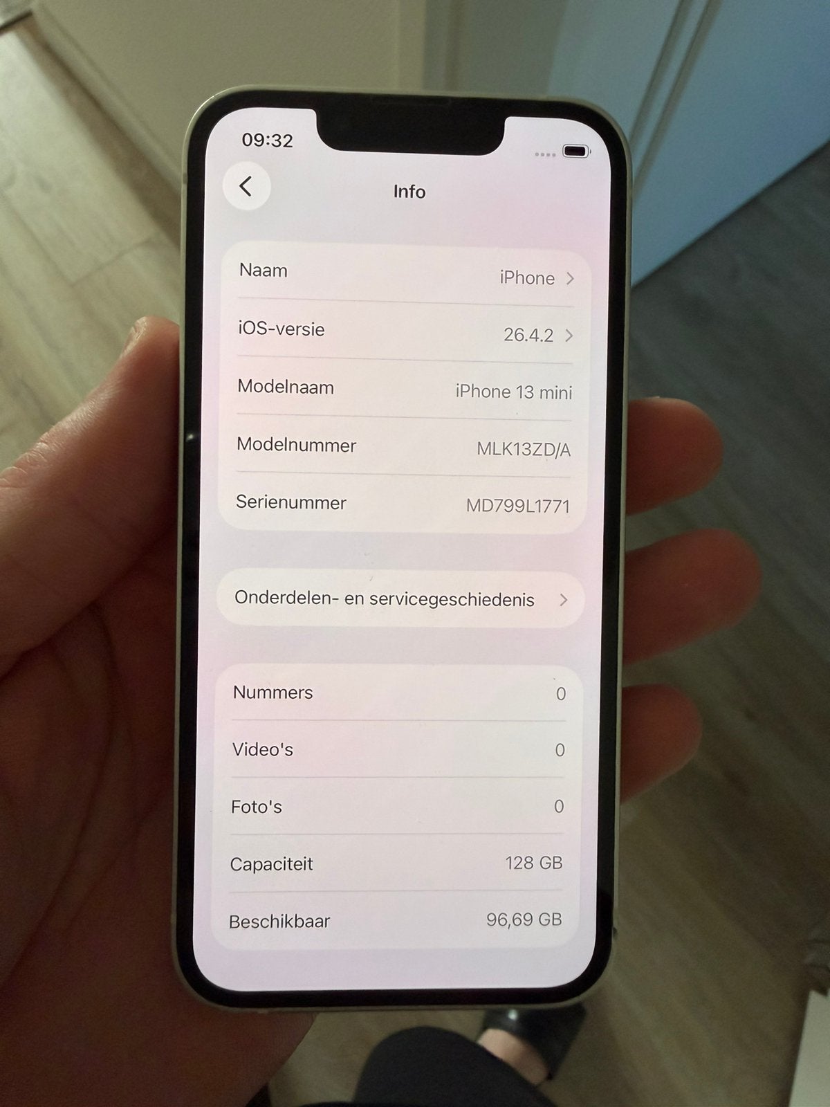Iphone 13 mini 128GB Wit ZGAN, Ophalen, 128 GB, Wit, 78 %