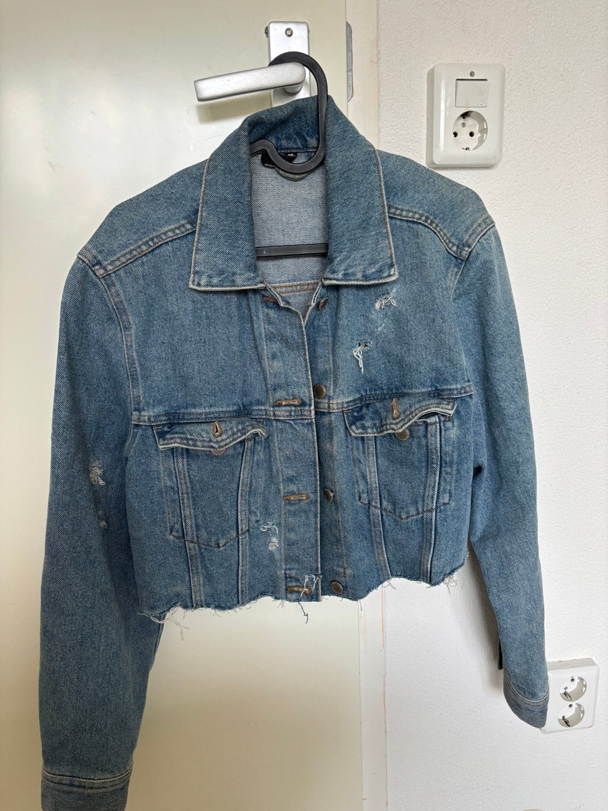 Dames spijkerjasje, Kleding | Dames, Jassen | Zomer, Ophalen of Verzenden, Gedragen, Maat 38/40 (M), Blauw