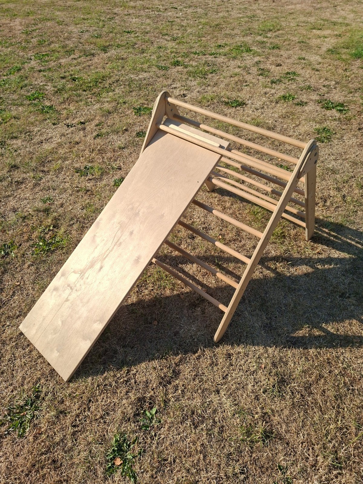 Houten Klimrek met Glijbaan voor Kinderen, Ophalen, Zo goed als nieuw, Klimwand