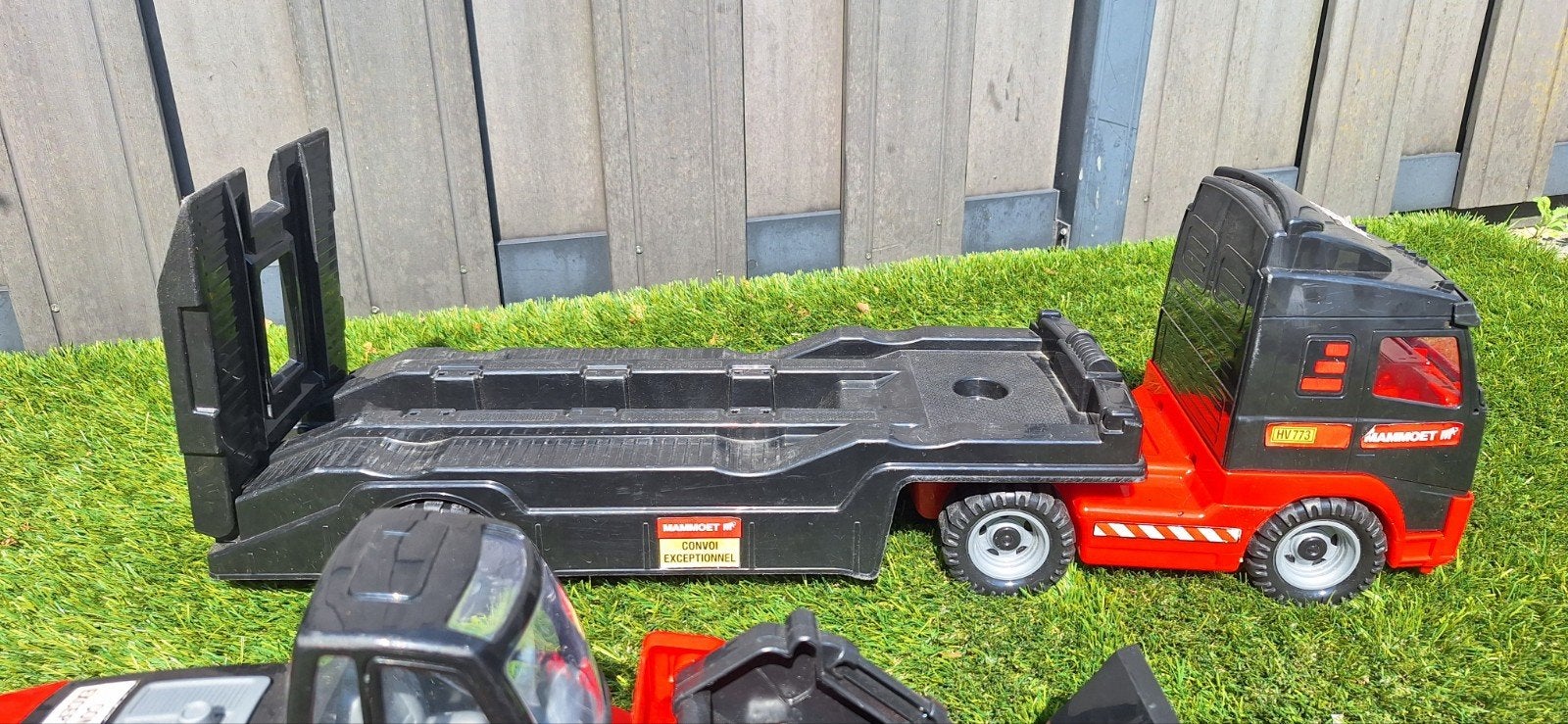 Mammoet speelgoed truck, Ophalen, Gebruikt