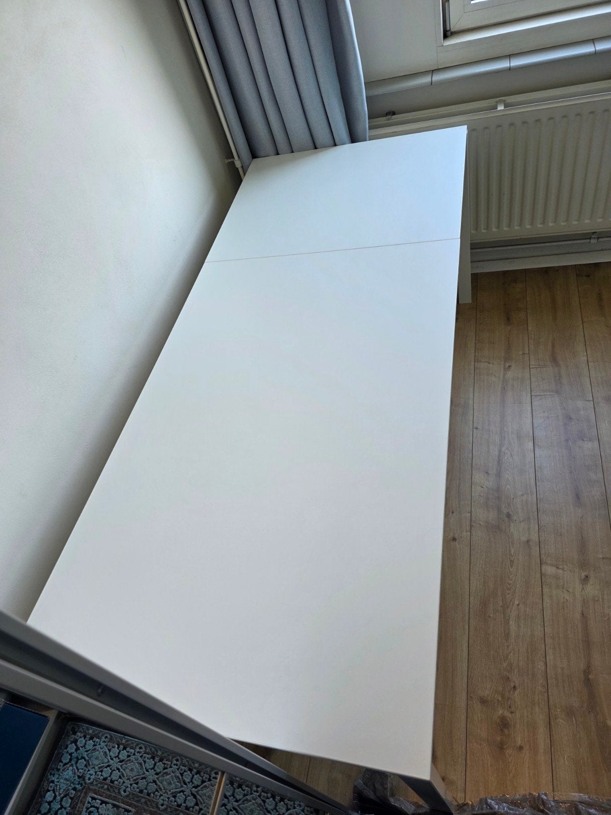 IKEA extendable table, Uitschuifbare eettafel/bureau - wit, Ophalen, Kunststof, 50 tot 100 cm, Zo goed als nieuw