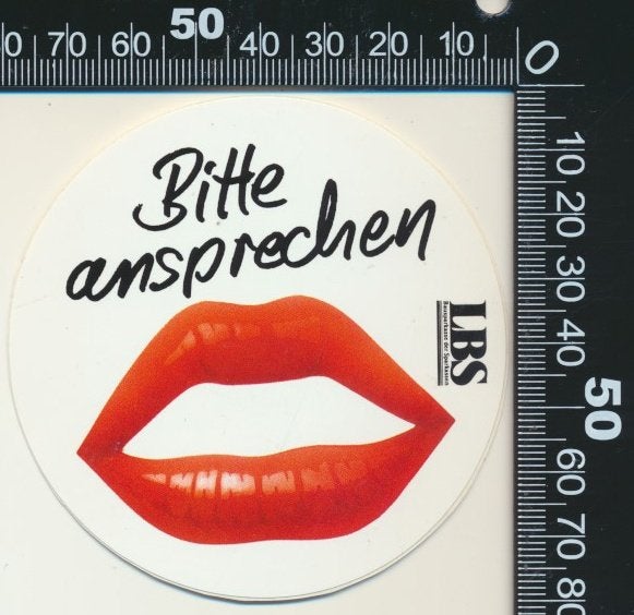 Sticker: LBS - Bitte ansprechen, Verzamelen, Stickers, Zo goed als nieuw, Bedrijf of Vereniging, Verzenden