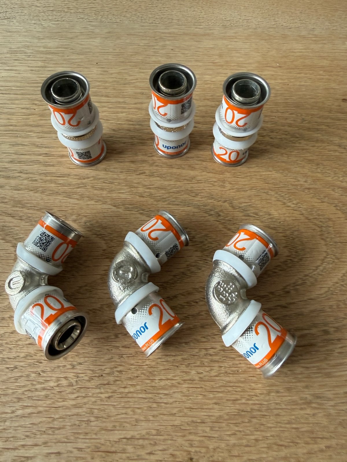 Uponor 20mm bochten en rechte buisstukken, Overige materialen, Bochten, Gebruikt, Minder dan 2 meter