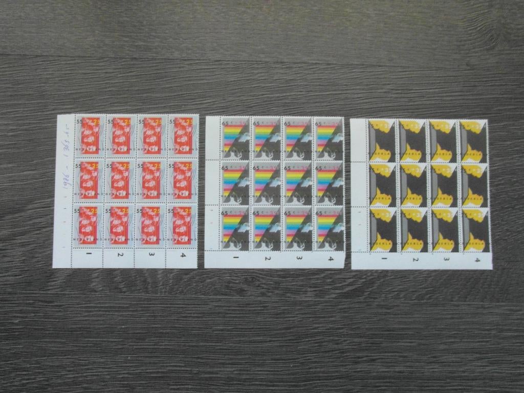 1363-1365 Kinderzegels blokken van 12 zegels 1986 Postfris, Ophalen of Verzenden, Na 1940, Postfris