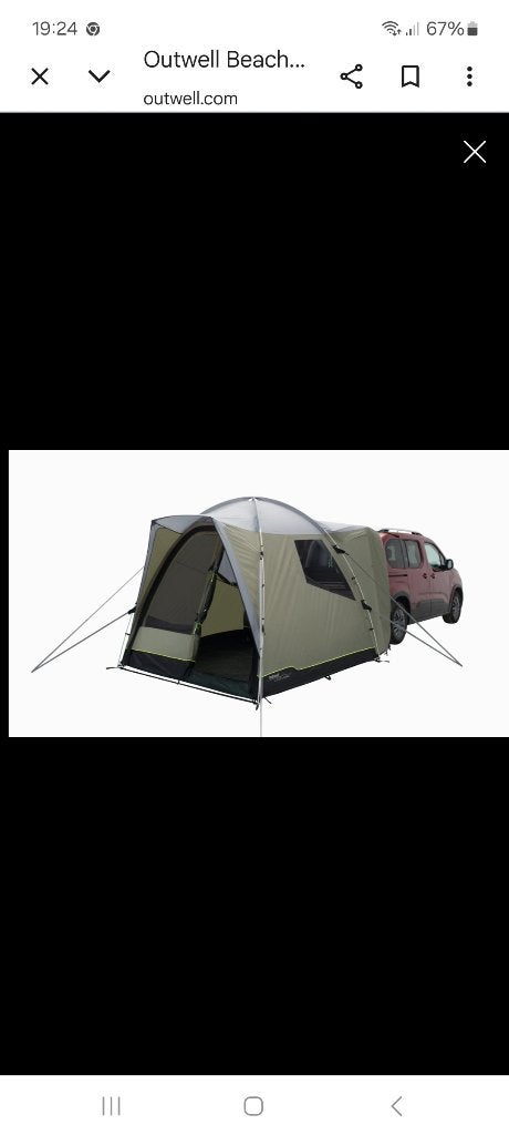 Outwell Beachcrest bus tent met grondzeil., Ophalen, Zo goed als nieuw, Overige