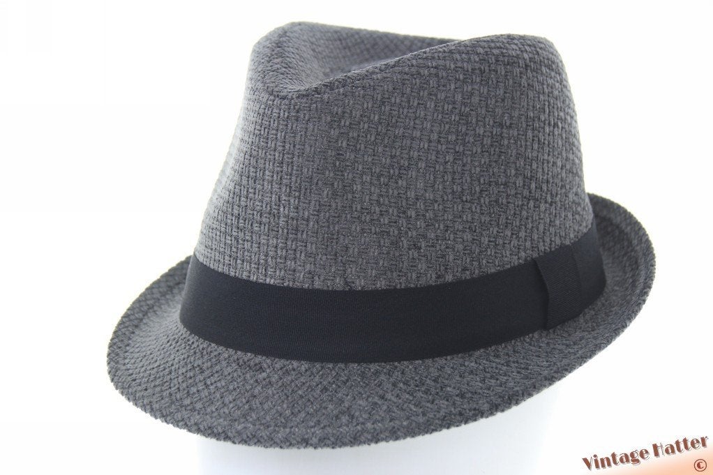 Gleufhoed Trilby met structuur grijs 57, 58, 59 en 60 nieuw, Ophalen of Verzenden, Nieuw, 58 of 59 cm (L, 7¼ of ⅜ inch), Hoed