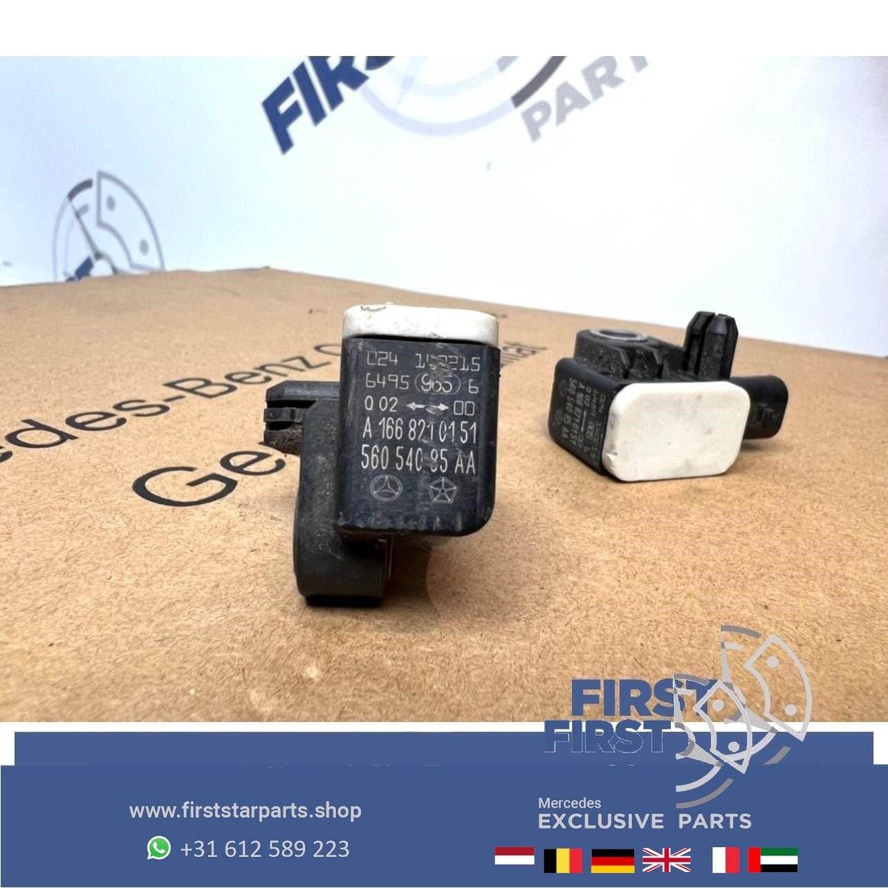 A1668210151 AIRBAG CRASH SENSOREN SET Mercedes W176 A W246 B, Auto-onderdelen, Gebruikt, -, Ophalen of Verzenden, -