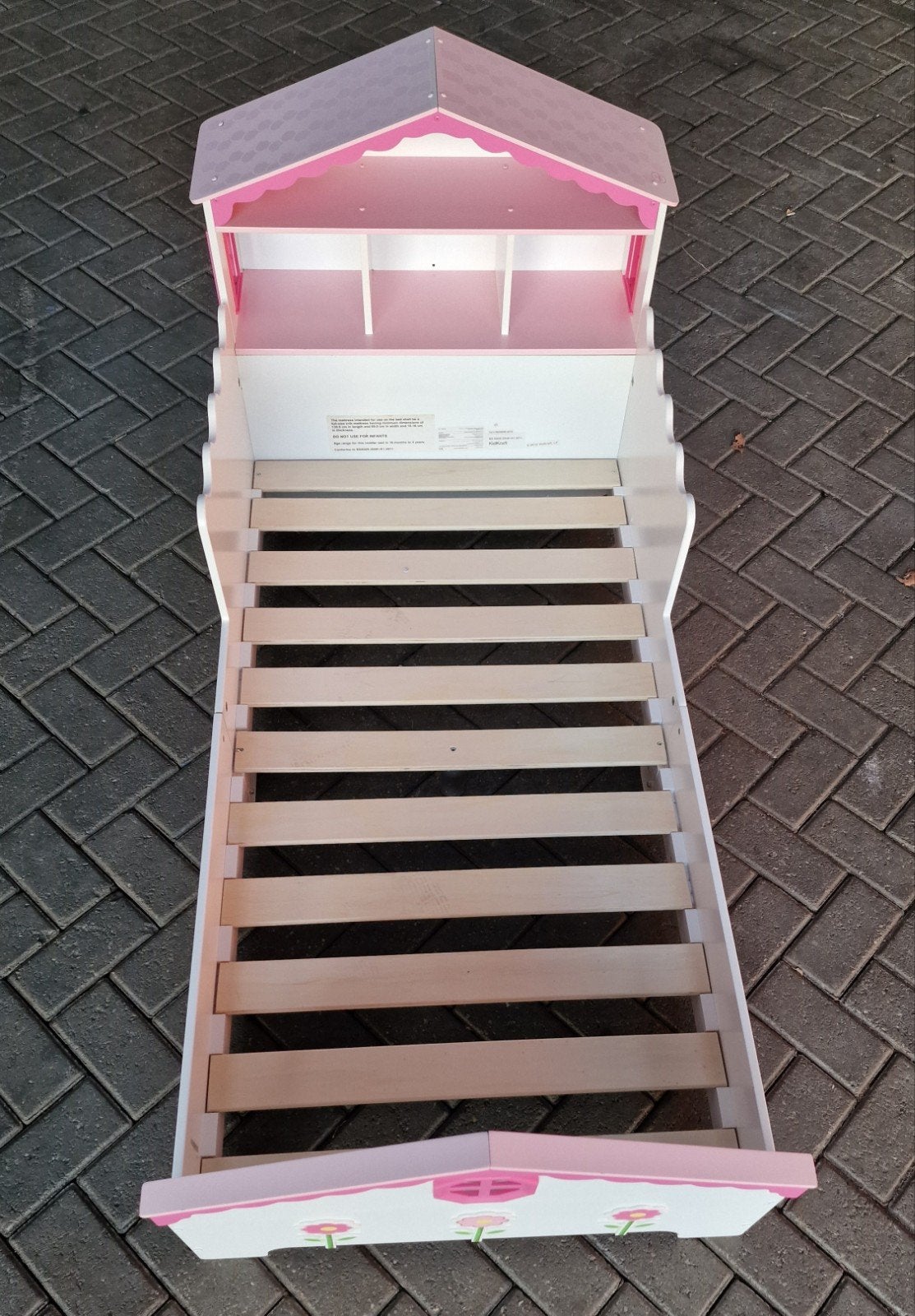 KidKraft Peuterbed Poppenhuis - Zonder Matras, Ophalen, Gebruikt, 70 tot 85 cm, Lattenbodem