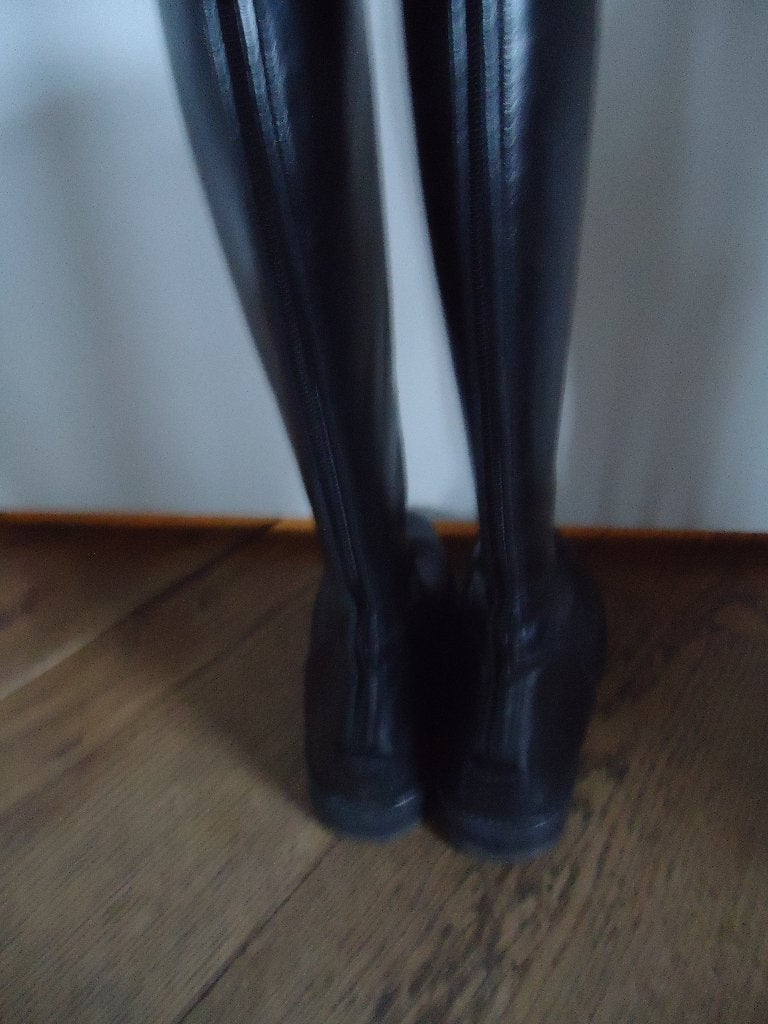 Zwart leren Boots & Woods (rij) laarzen maat 38, Hoge laarzen, Zwart, Ophalen of Verzenden, Zo goed als nieuw