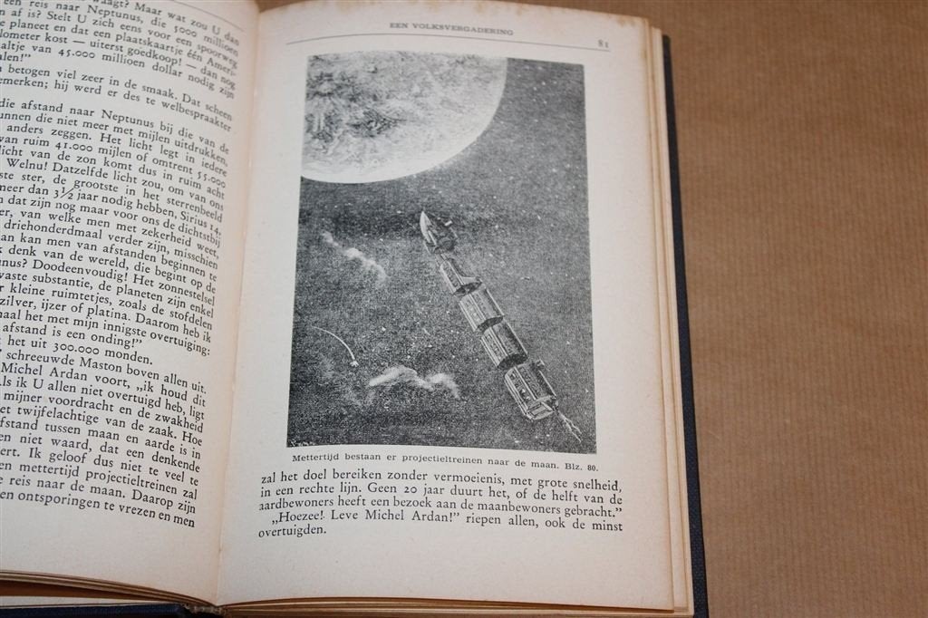 De Reis naar de Maan — Jules Verne, Wonderreizen 1955, Boeken, Ophalen of Verzenden, Gelezen