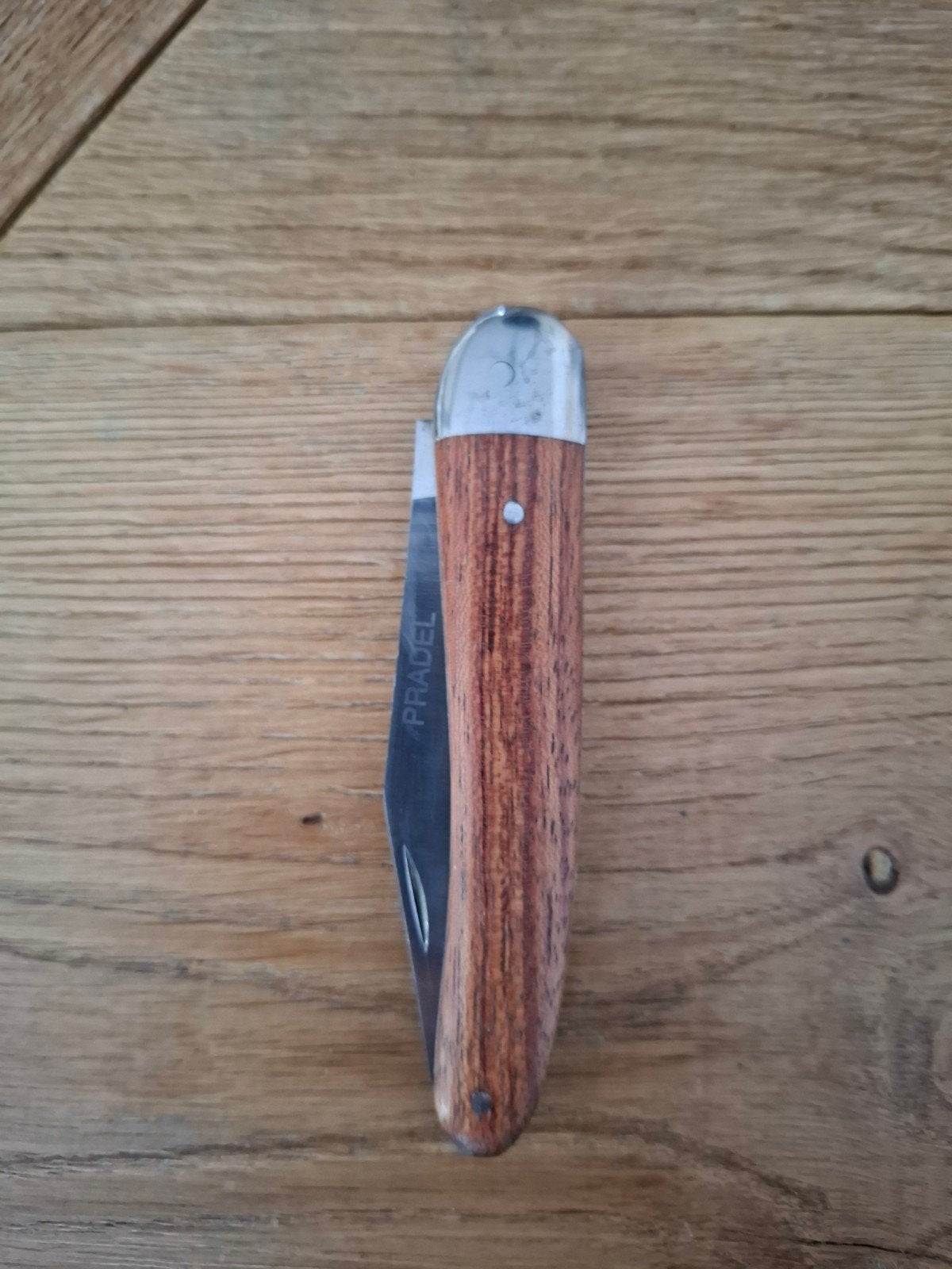 Mooi pradel mes zakmes met houten handvat, Ophalen of Verzenden, Gebruikt