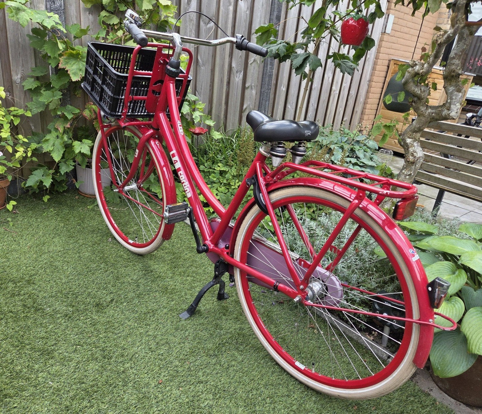 Rode Cortina U4 Transportfiets 28 inch, Fietsen en Brommers, Overige merken, Terugtraprem, Gebruikt, 47 tot 50 cm